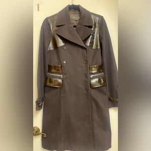 Brown Double-Breasted Women's Coat